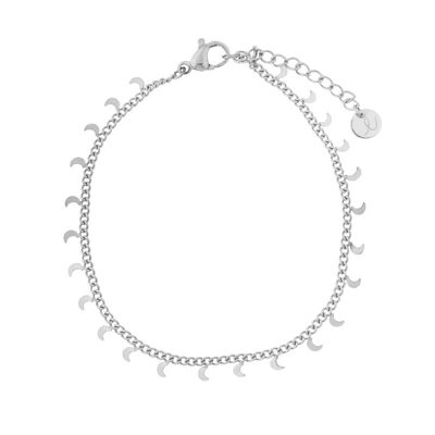 Bracelet tiny moons - adult - silver