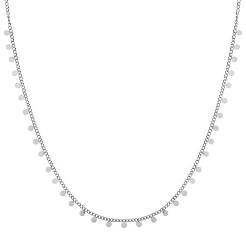 Necklace tiny circles - adult - silver