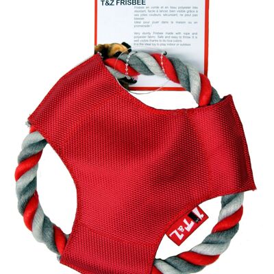 FRISBEE RED AND GRAY NOISE COTTON ROPE D15 CM