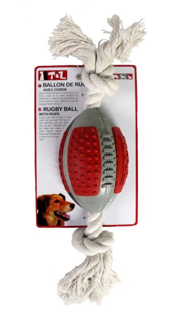 Rugby ball corde a lancer - 3 couleurs