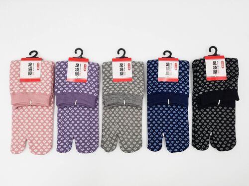 Chaussettes Japonaises Tabi en Coton et Motif Shibori Made in Japan Taille Fr 34 - 40