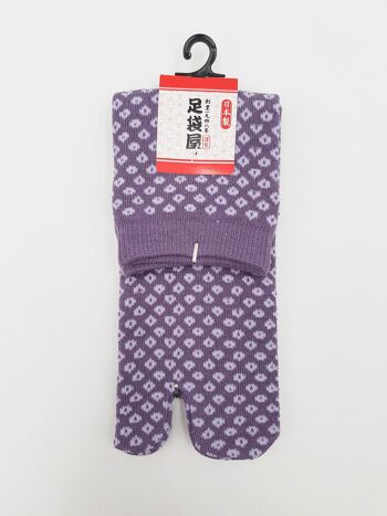 Chaussettes Japonaises Tabi en Coton et Motif Shibori Made in Japan Taille Fr 34 - 40 4