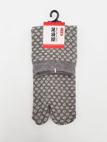 Chaussettes Japonaises Tabi en Coton et Motif Shibori Made in Japan Taille Fr 34 - 40 5