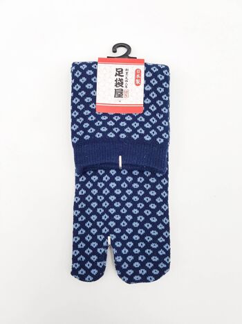 Chaussettes Japonaises Tabi en Coton et Motif Shibori Made in Japan Taille Fr 34 - 40 6