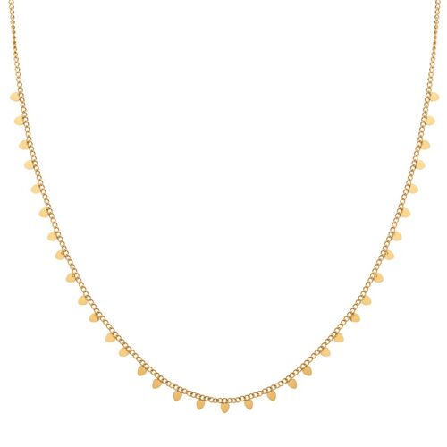 Necklace tiny hearts - adult - gold