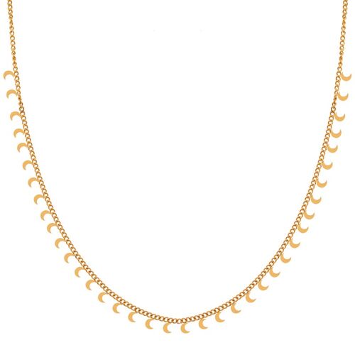 Necklace tiny moons - adult - gold