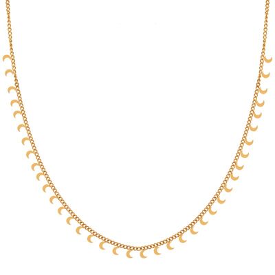 Necklace tiny moons - adult - gold
