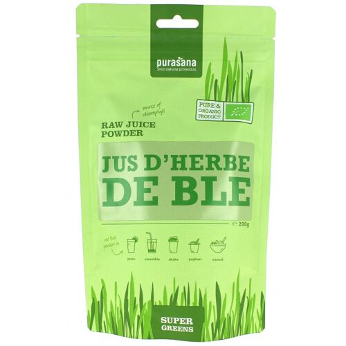 Poudre de jus d'herbe de blé