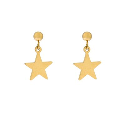 Stud earrings charm star - gold