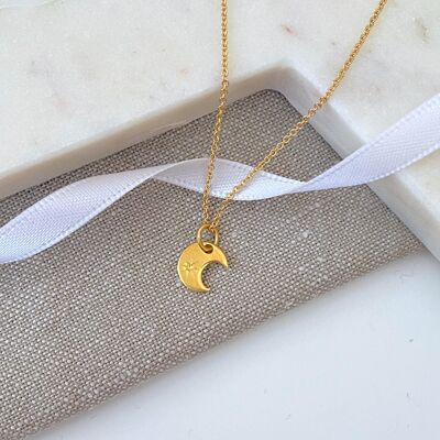 Celestial Collection - Gold Vermeil Cresent Moon Necklace