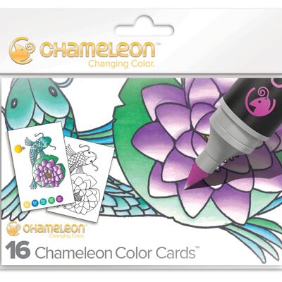 TARJETAS PARA COLOREAR BOLÍGRAFOS CAMALEÓN - TEMA NATURALEZA