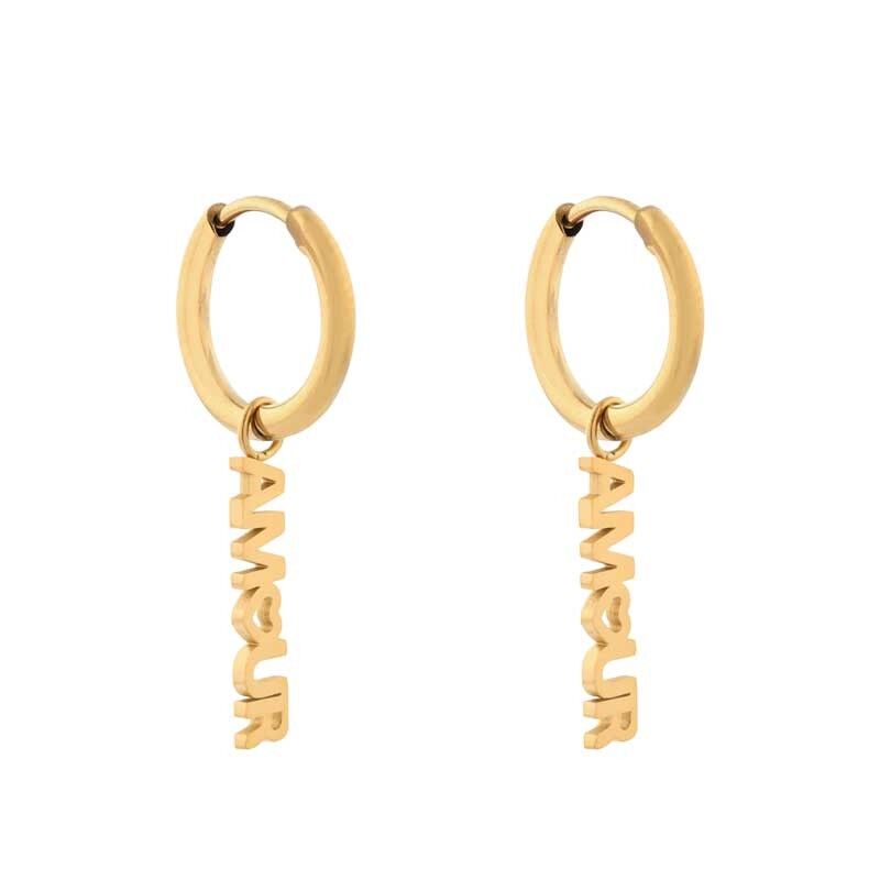 OHRRINGE MINIMALISTISCHE Amour - GOLD