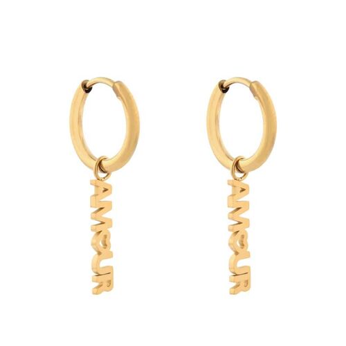 Earrings minimalistic amour - gold