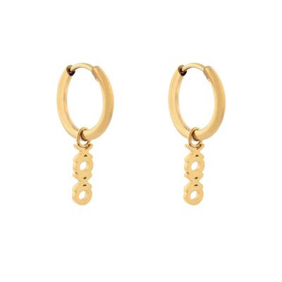 PENDIENTES MINIMALISTA XOXO - ORO