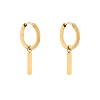 BOUCLES D'OREILLES MINIMALISTIC BAR MEDIUM - OR