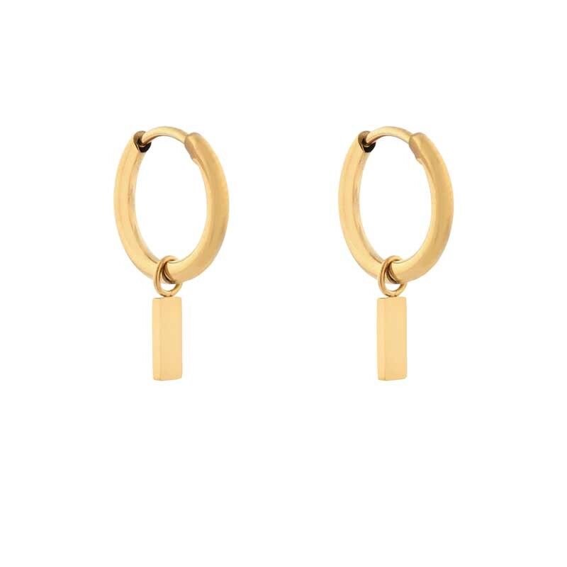 OHRRINGE MINIMALISTISCHER STAB KLEIN - GOLD