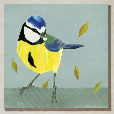 Carte mésange bleue (cartes oiseaux)