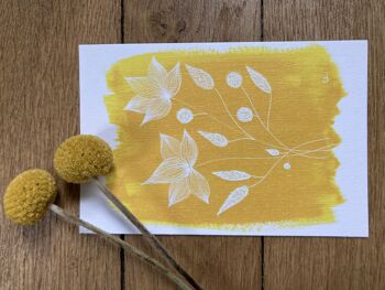 Carte postale -  Primeur jaune moutarde 1