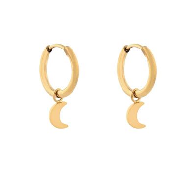 ORECCHINI MINIMALISTICI LUNA PICCOLO - ORO