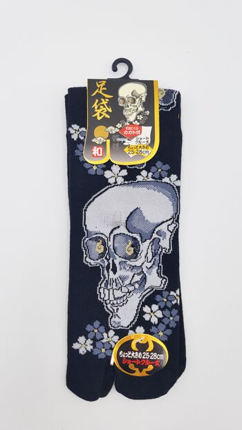 Chaussettes Japonaises Tabi en Coton et Motif Crâne Tête de mort Taille Fr 40 - 45 5
