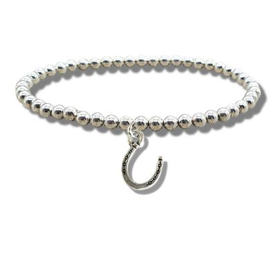 Hufeisen-Silber-Perlen-Armband