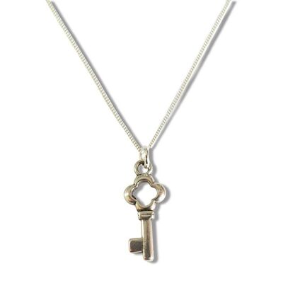 Schlüssel-Silber-Halskette