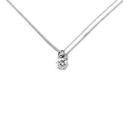 Cubic Zirconia Silver Necklace