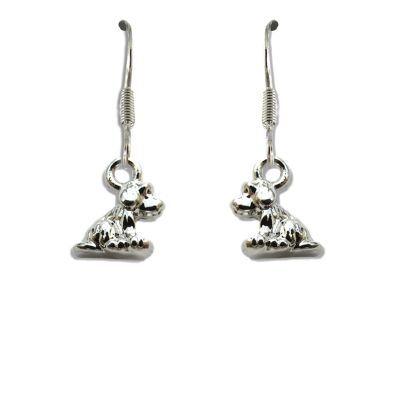 Boucles d'oreilles pendantes petit chien