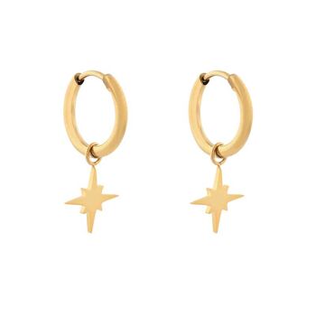 BOUCLES D'OREILLES MINIMALISTIC NORTHSTAR LARGE - OR