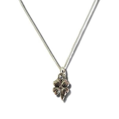 Blumen-Silber-Halskette