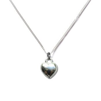 Collier Argent Coeur Puff 1