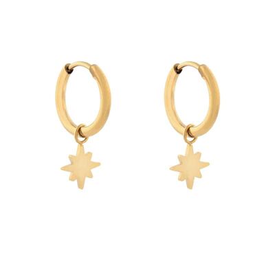 Earrings minimalistic northstar small - gold