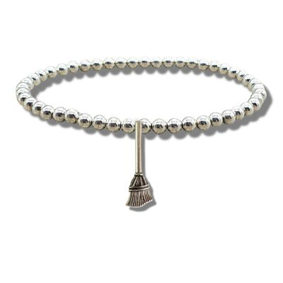 Besen-Silber-Perlen-Armband