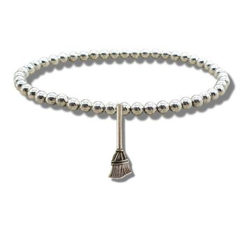 Bracelet Perlé Argent Balai 1