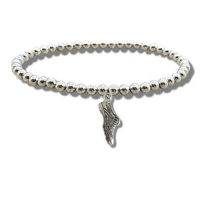 Laufschuh-Silber-Perlen-Armband