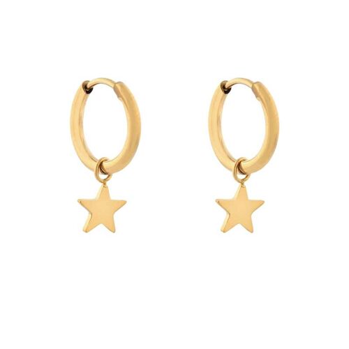 Earrings minimalistic star small - gold