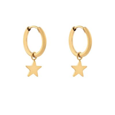 BOUCLES D'OREILLES MINIMALISTIC STAR PETIT - OR