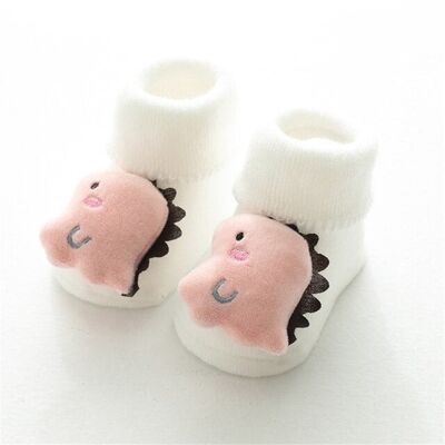 Pink Dino Baby Socks