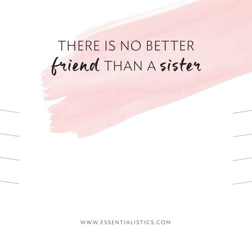 Bracelet card “there is no better friend than a sister”