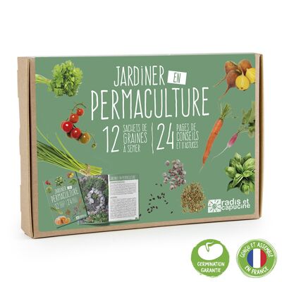 Caja de semillas "Jardinería en permacultura" 12 variedades