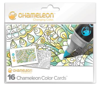 Cartes de coloriage chameleon pens - thème motifs floraux