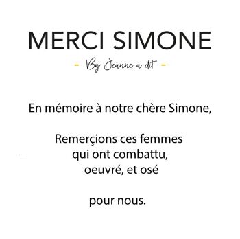 T-shirt femme en lin Ivoire Made in France "Merci Simone" 4