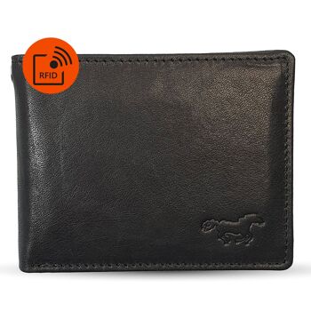 Portefeuille pour hommes Safekeepers - Cuir compact - Noir 4
