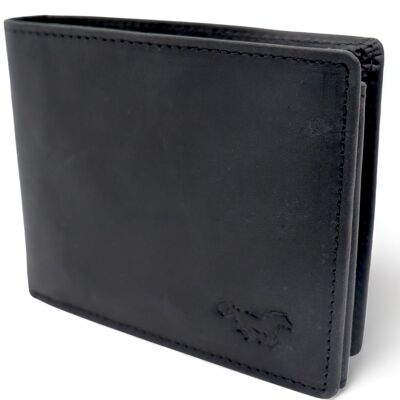safekeepers leather wallet men - extra extensive - large wallet - cowhide leather - rfid skimm protected - leather