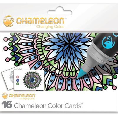 Cartes de coloriage chameleon pens - thème mini-mandalas