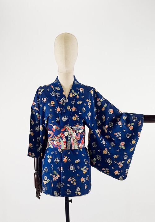 Veste traditionnelle de Kimono Haori japonais 100% soie
