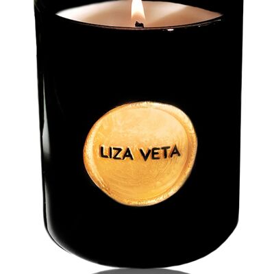 Vela Perfumada Lavanda - Negro Brillo