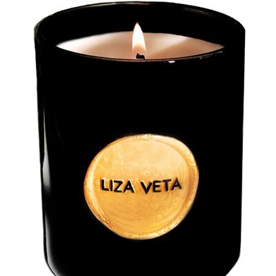 Lavender Scented Candle - Black Gloss