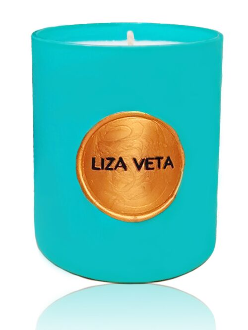 Lemongrass & Bergamot Scented Candle - Turquoise Matte