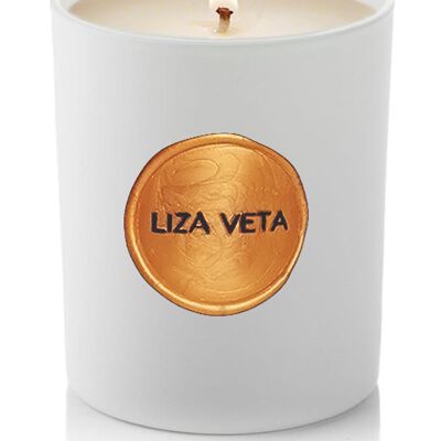 Vela perfumada de citronela y bergamota - Blanco mate